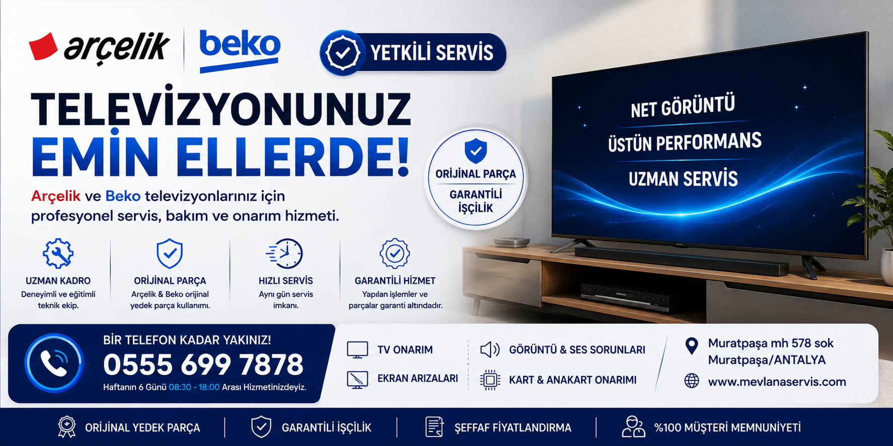 Antalya Mevlana Arçelik Beko Yetkili Servis Fırsatı